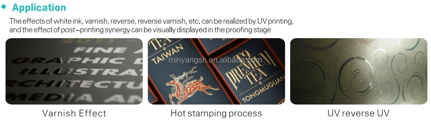 INFINITI FY-1210F CCD Varnish effect hot stamping process foiling UV reverse UV proofing flatbed printer with proofing system