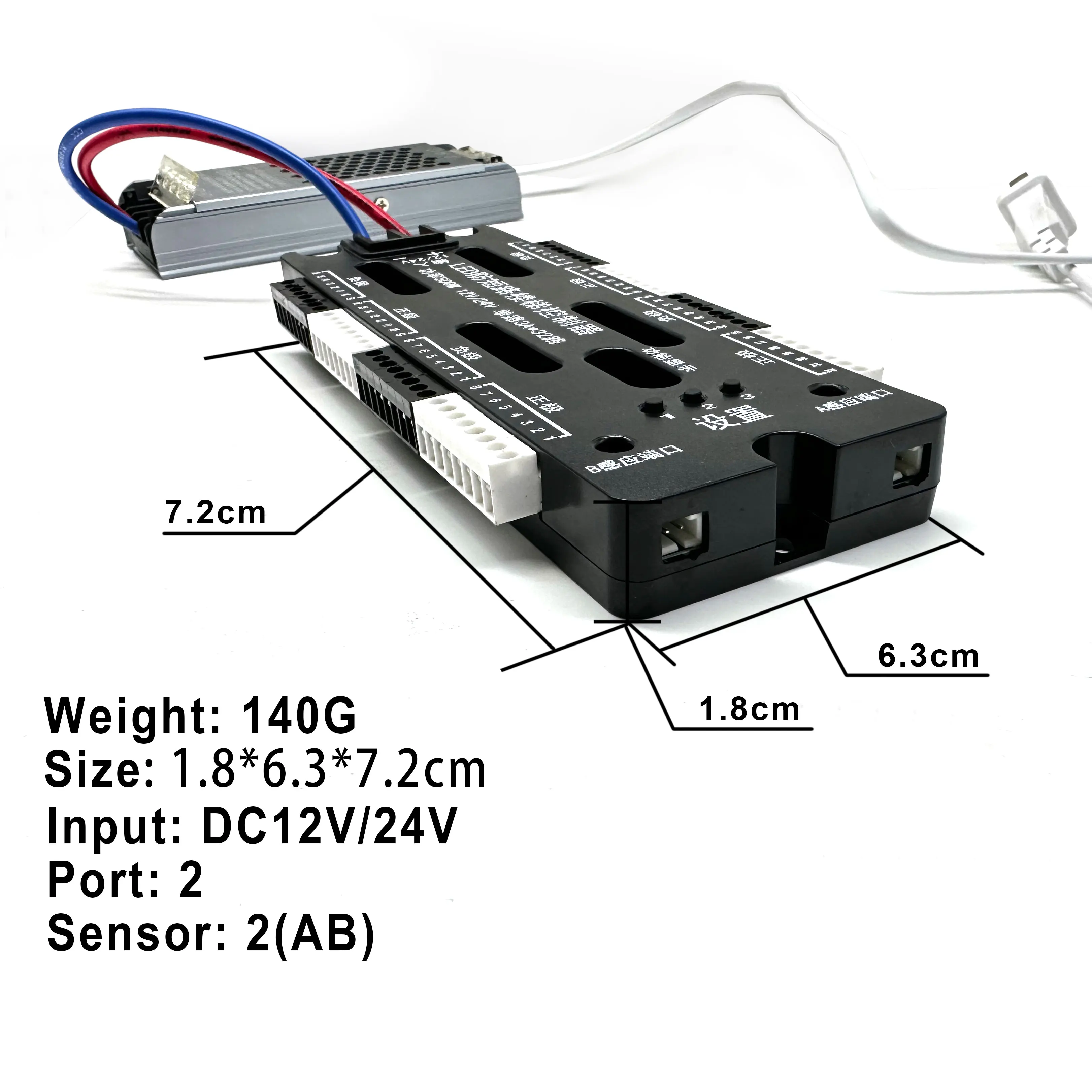 Anti Short Circuit 32 Step Smart Stairs Lighting Controller 12V 24V Motion Sensor PIR Light Staircase LED Controller System