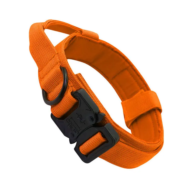 High Quality S M L Metal Buckle Thick Padded Dog Collar With Handle