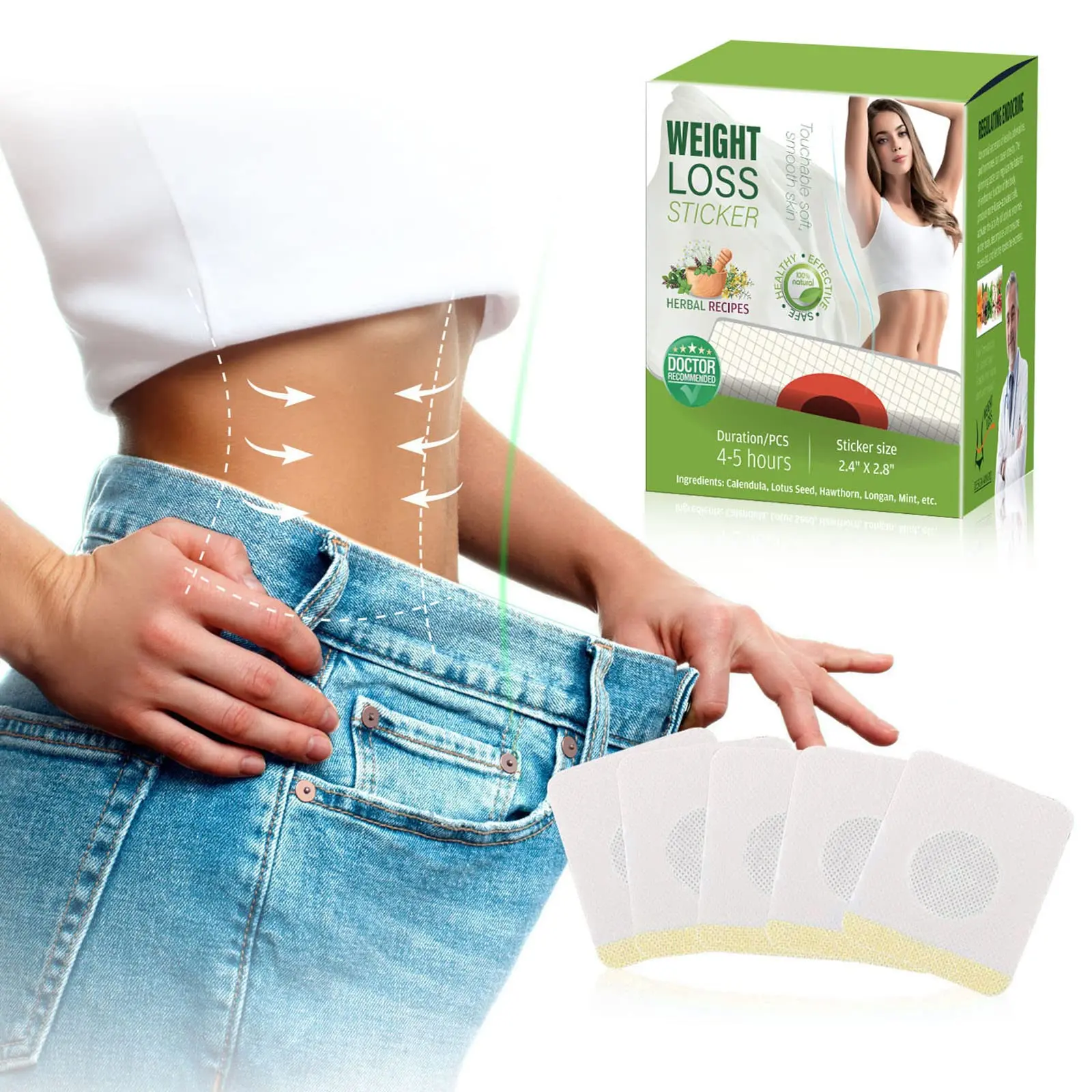 China Wholesale Magnet Body Slimming Patch Navel Slim Patch