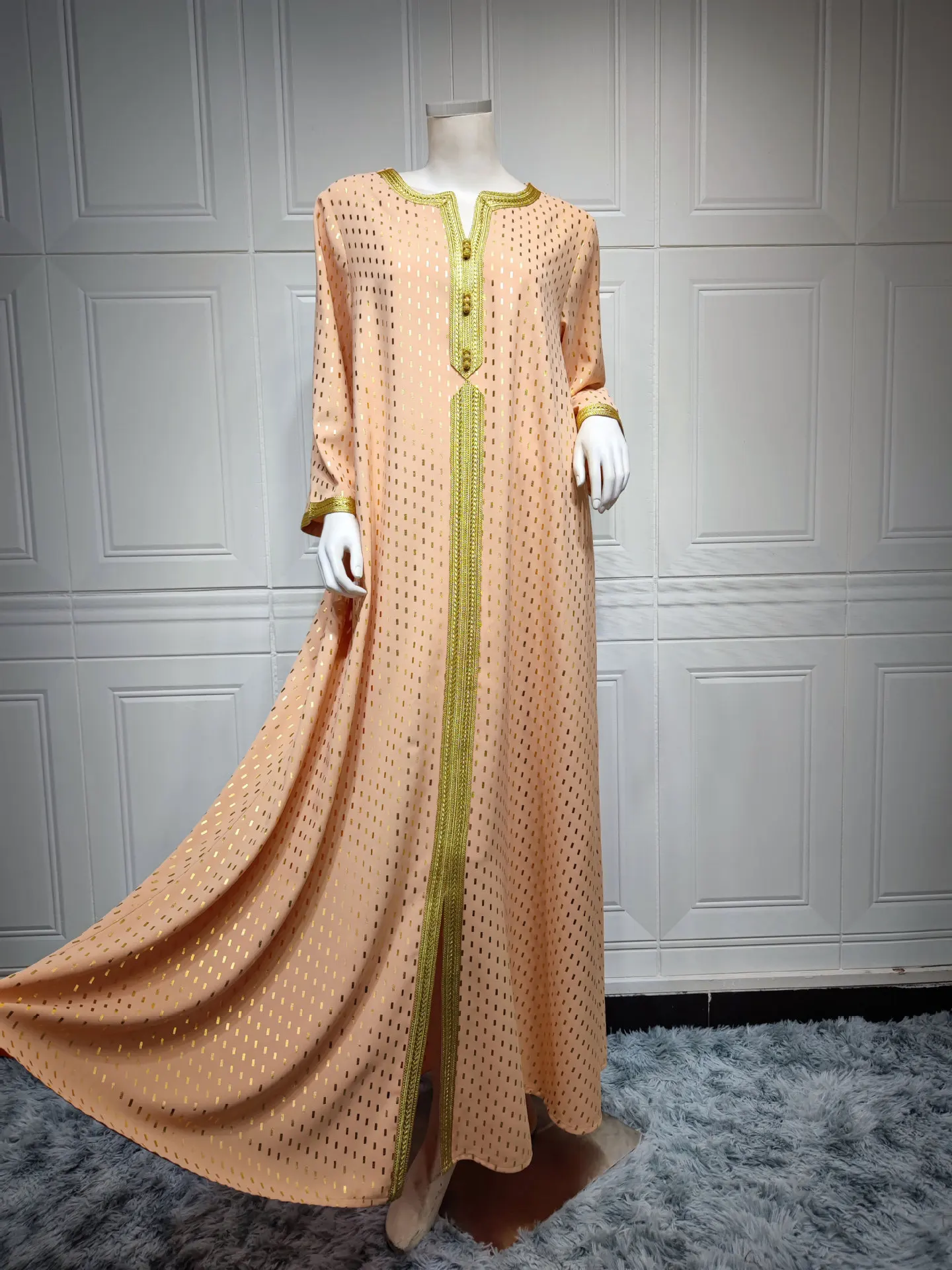 AB167 High Quality Middle East Dubai Fashion Lace Jilbab Abaya Muslim Dress Gilded Abaya Women Muslim Dress