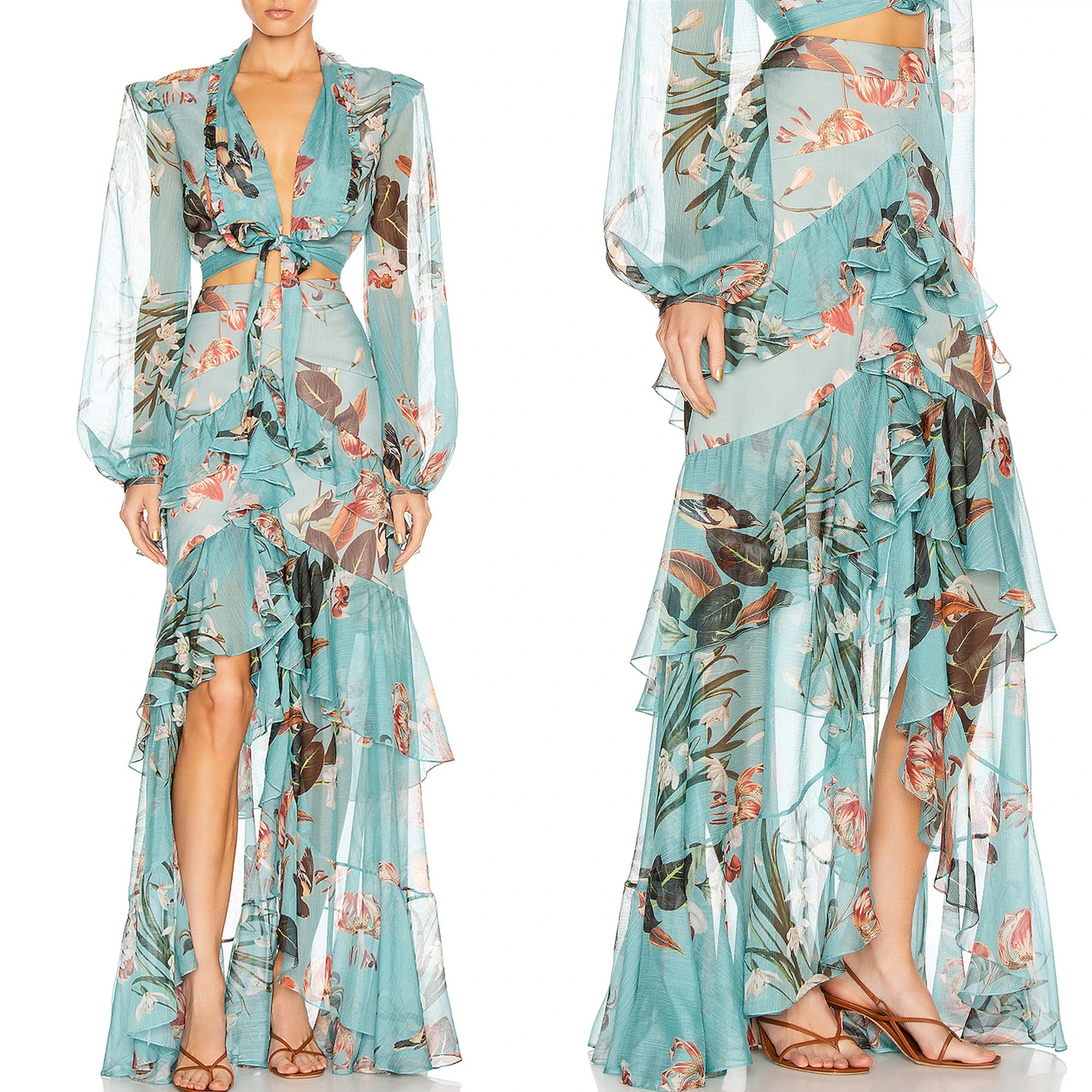 Wholesale Fashion Trendy Design Hot Selling 100% Full Inspection Touch Feeling Hi Low Maxi Skirt Factory China