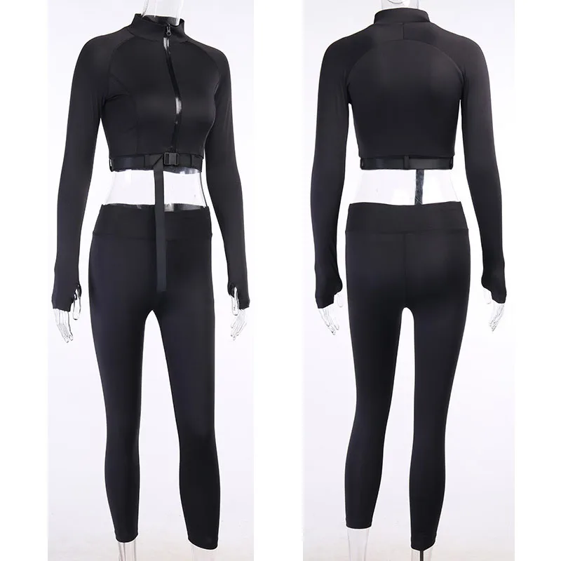 Free Shipping Hot sale new fashion suit long sleeve exercise tight running zipper suit