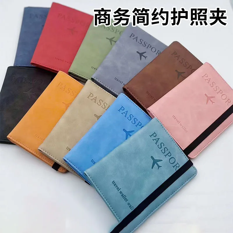 sac tendance 2024  RFID Blocking Passport Holder Cover Wallet PU Leather Travel Document Holder For Women Men Travel Accessories
