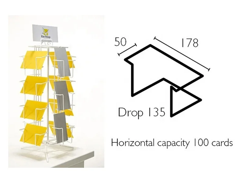 Light Duty Metal Wire rotating Pocket Greeting Cards CD DVD Display Racks rotating Metal magazine Postcard Display rack Stands