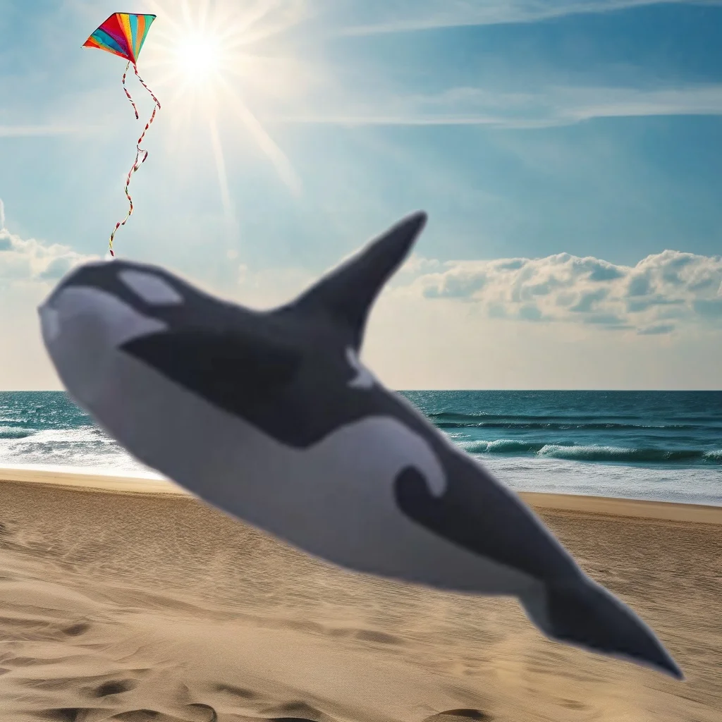 Оптовая Продажа Новый patten 10 м нейлон 3D мягкий надувной пляж шоу китовый воздушный змей Летающий