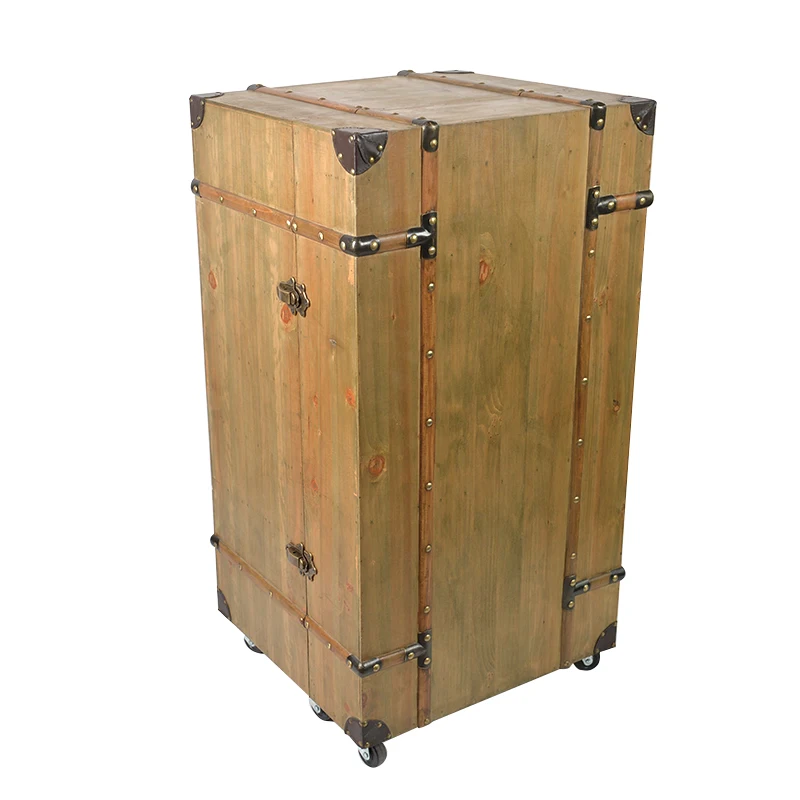 Wholesale Retro Vintage Living Room  Whisky Wine Drink Wood Storage Cabinet