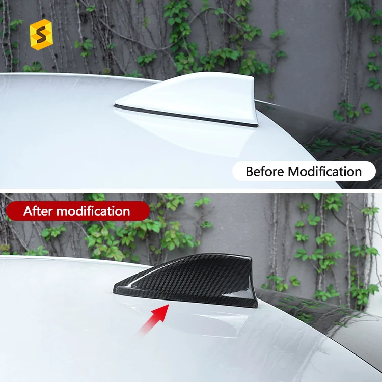 Shasha Carbon Fiber Exterior Accessories  Carbon Fiber Car Shark Fin Roof Radio Antenna For Subaru WRX BRZ 2022