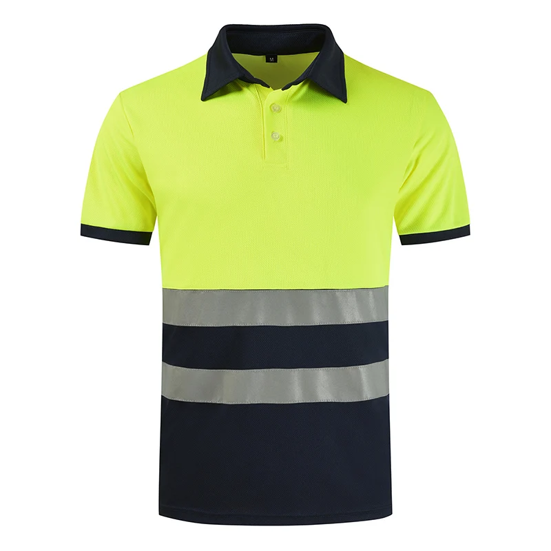 HT Sell well customize high quality reflective safety polo shirt Hi Vis work shirt
