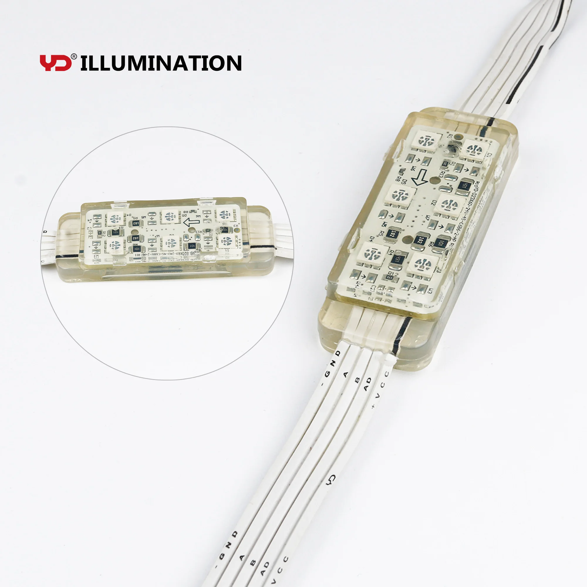 Permanent Outdoor SMD LED Module 12V RGB Pixel LED Lights Smart