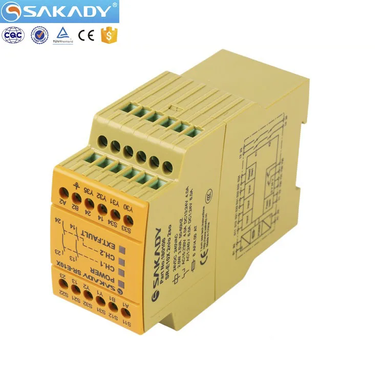 Factory Price SR-E10X Hangzhou SAFETY RELAY 2NO 240vac/24 volt dc relay CCC CE TUV safety relay For the automotive industry