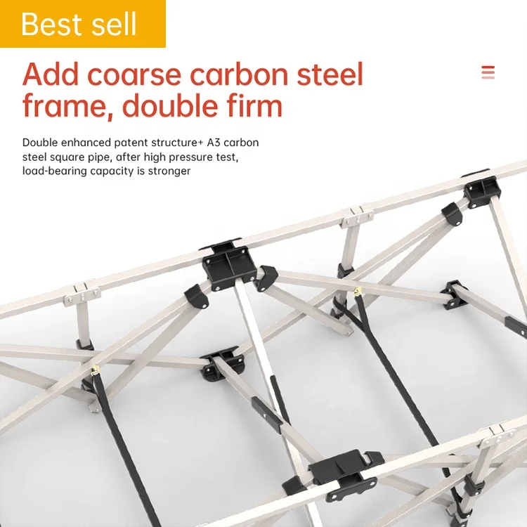 Strong Metal Frame lightweight  portable folding bed