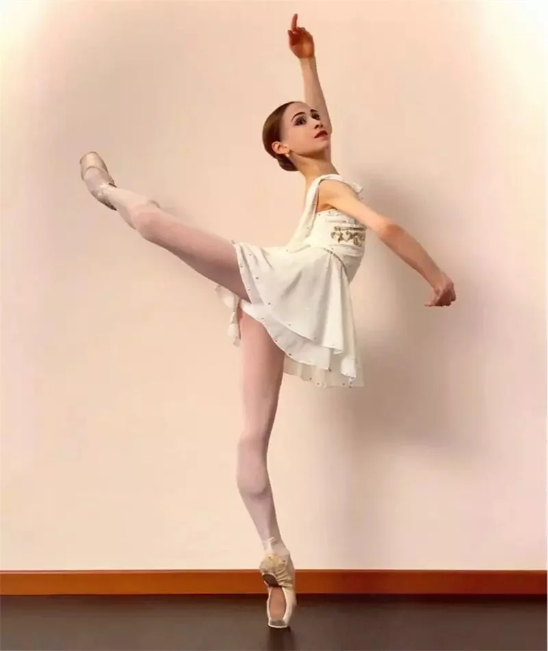 New Ivory Cupid Girl Performing Costumes Ballet Skirt for Girls .Lyrical Costumes-9
