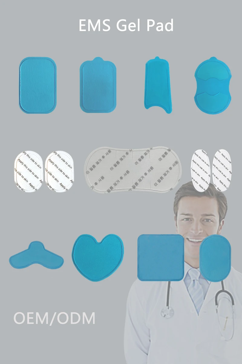 Body Abs Stimulator Gel Pads For EMS Abdominal Arm Leg Muscle Toner Gel Positioning Ems Abs  Replacement Electrode Gel Pads