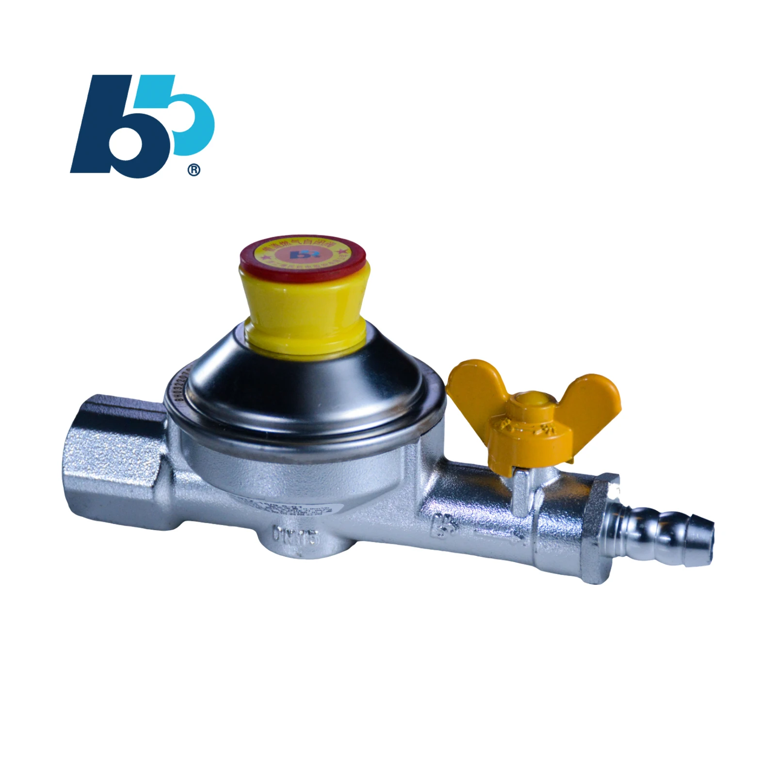 B&H Case Security Gas Hose Connector Kitchen Valve Aluminum Self-closing Ball Gas Valve For Gas Cooker