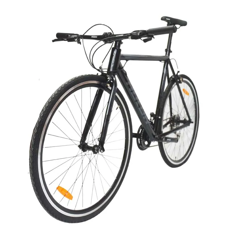 Гибридный алюминиевый дорожный велосипед 700C с тормозом C + плоскими ручками, дорожный велосипед