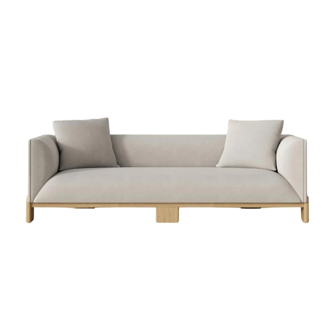 Modern simple fabric 3 seat sofa manufacturers direct sales of high quality solid wood frame living room sofa