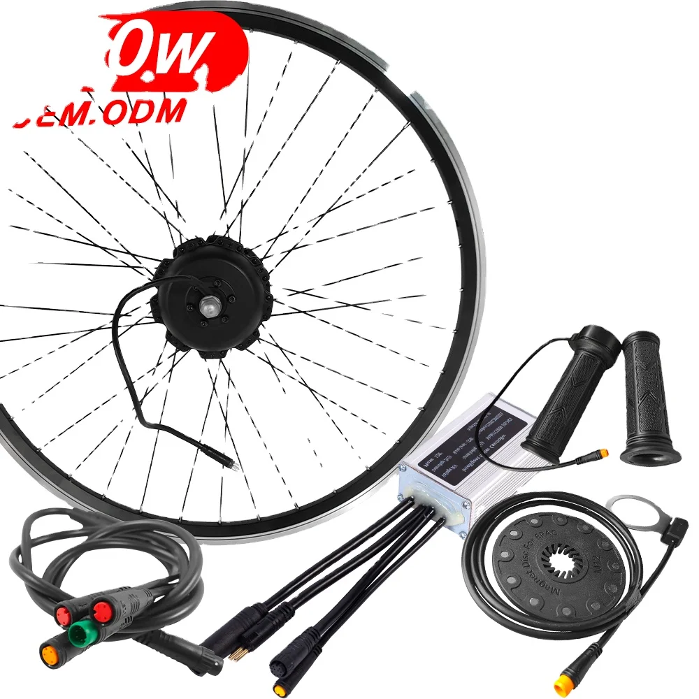 Customizable Rear Hub Motor Wheel Rims 250w 36v 48v Electric Conversion Bike Bicycle Kit LED Lithium Battery Integrated Battery