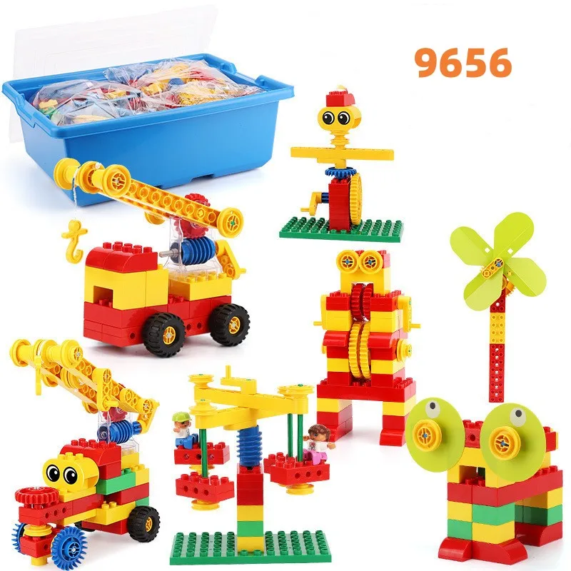 102pcs classic 9656 toys educational plastic building block Simple machine  9656-B