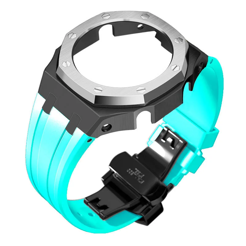 Hot Selling stainless steel case silicone watchband have face no crown for g shock ga2100