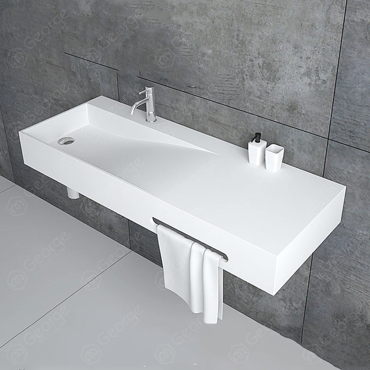 
Manufacturer wall mounted basin contracted wind with towel wash basin artificial stone wash basin 