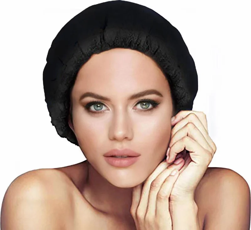 HZO-18027 Cordless Microwavable Heat Cap for Steaming Heat Therapy for Hair Microfiber Cotton Flaxseed Interior Heating Cap