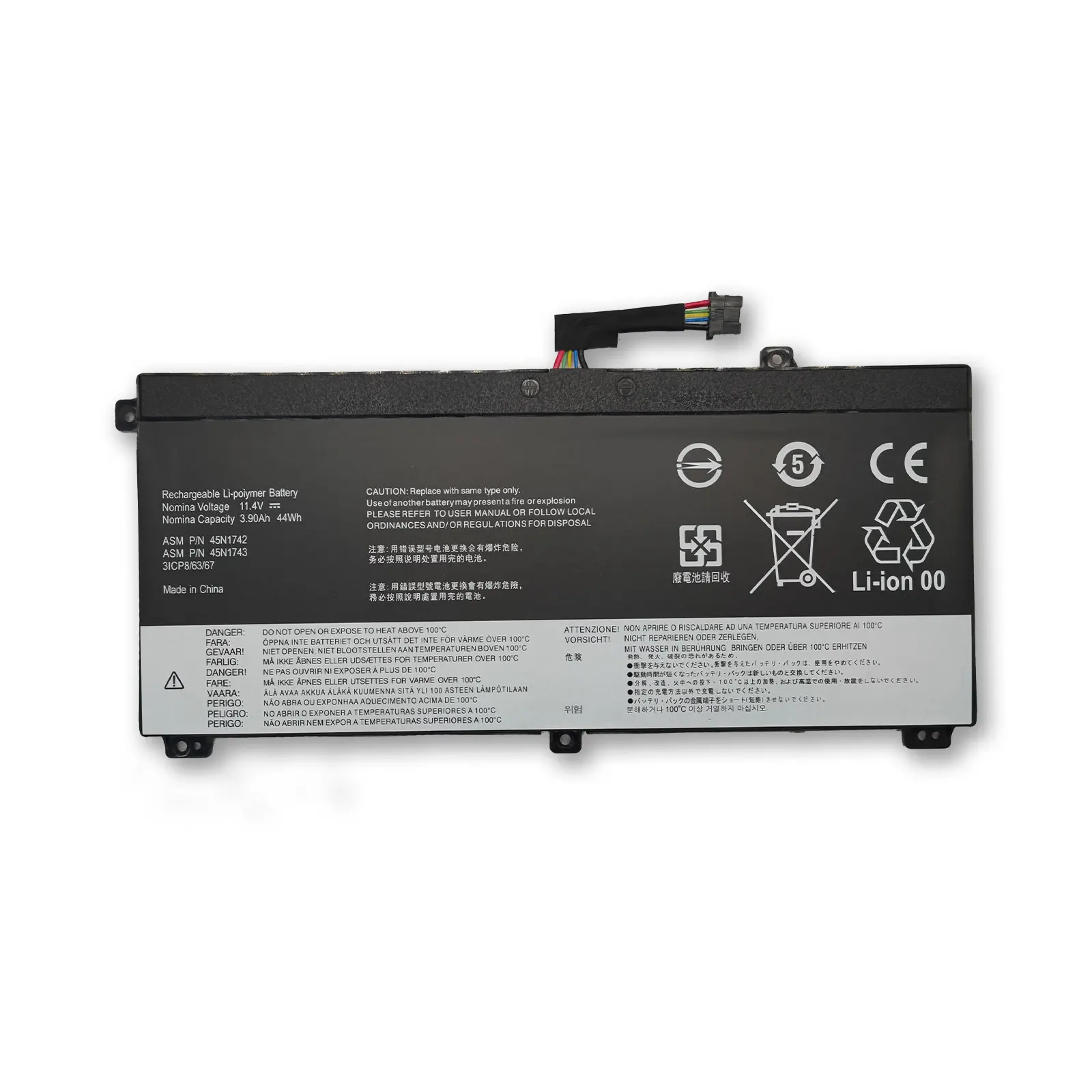 New Product 11.4V 44WH 45N1742  Laptop Battery Li-Ion Battery for Lenovo ThinkPad T550 T560 W550S 00NY639 SB10K12721