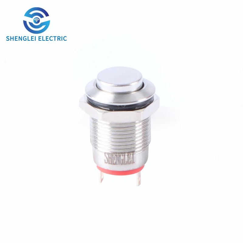 SHENGLEI 12mm Metal Push Button Switch waterproof stainless No Light