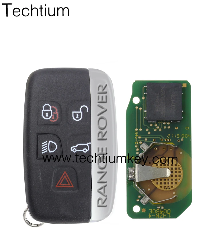 Techtium Car Key 5 Button 315Mhz Remote Key  for Land Rover Evoque Discovery4 Range Rover 2010 - 2015 KOBJTF10A