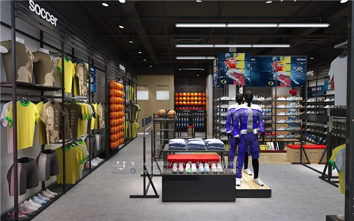 Sport Garment Shop Interior Design Sport Clothing Display Store Design for Sport Clothes