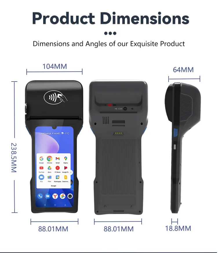 Goodcom Android 12 Pos Printer Best Quality 58/80 mm Continuous Printing Handheld for Restaurant Management