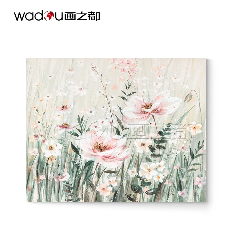 Decorative Painting Factory Wholesale Flower Painting Wall Arts 100% Hand Paint For Home Decor