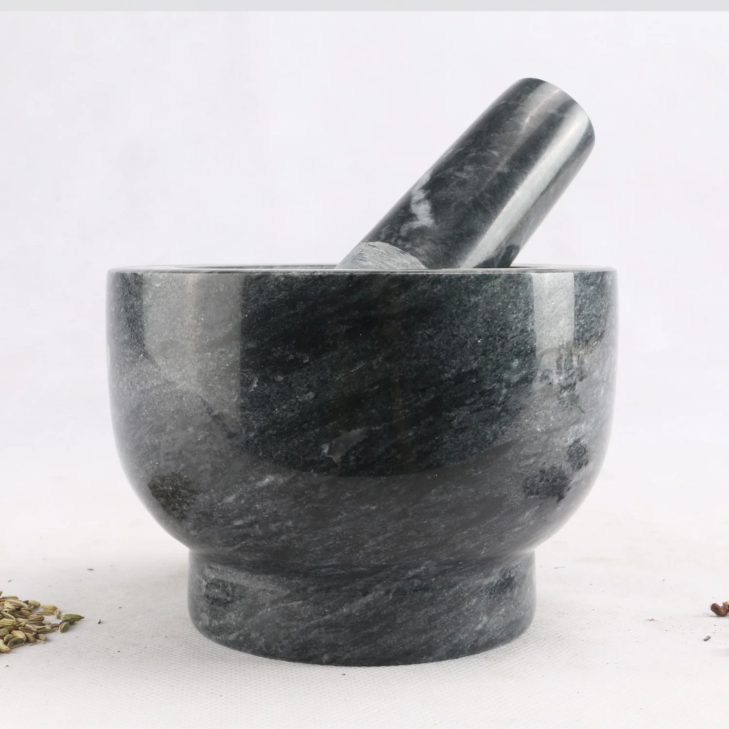 wholesale Natural marble mortars pestles set pepper garlic stone spice grinder mortars pestle for kitchen