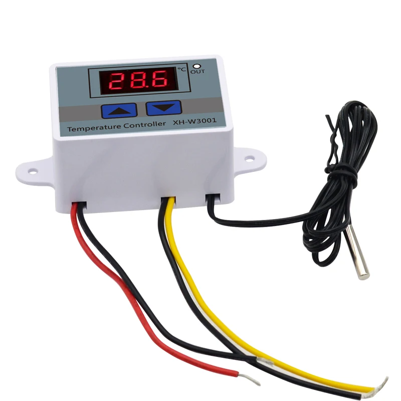 DC12V W3001 цифровой регулятор температуры на светодиодах повышенной 10a переключателем управления термостатом зонд Xh-w3001