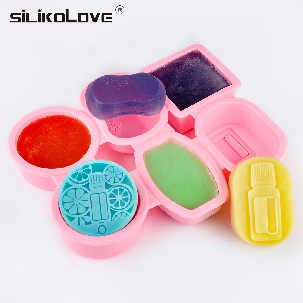 Новая многоразовая силиконовая форма для мыла, Круглый Овальный квадрат для самостоятельного изготовления мыла, 3D форма для мыла, ручная работа, 6 узоров