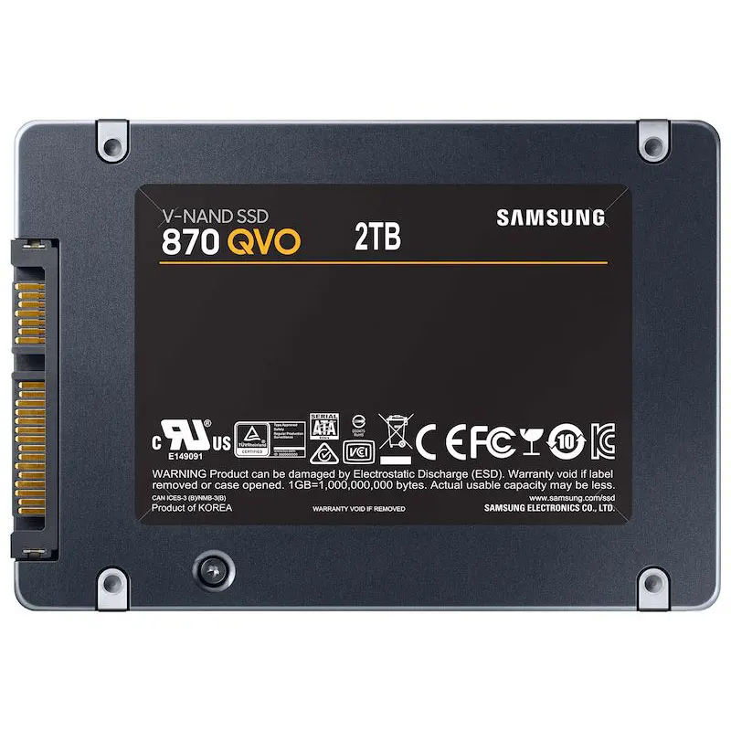 Samsung Ssd 870 Qvo 250gb 500gb 1tb 2tb 4tb Internal Solid State Disk Hard Drive Sata 3 2.5 Inch Laptop Desktop Pc Ssd 1tb