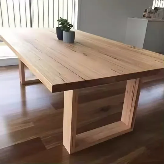 new design modern style live edge household Water-based paint Wood slab pine solid wood Office wooden kitchen dining tables
