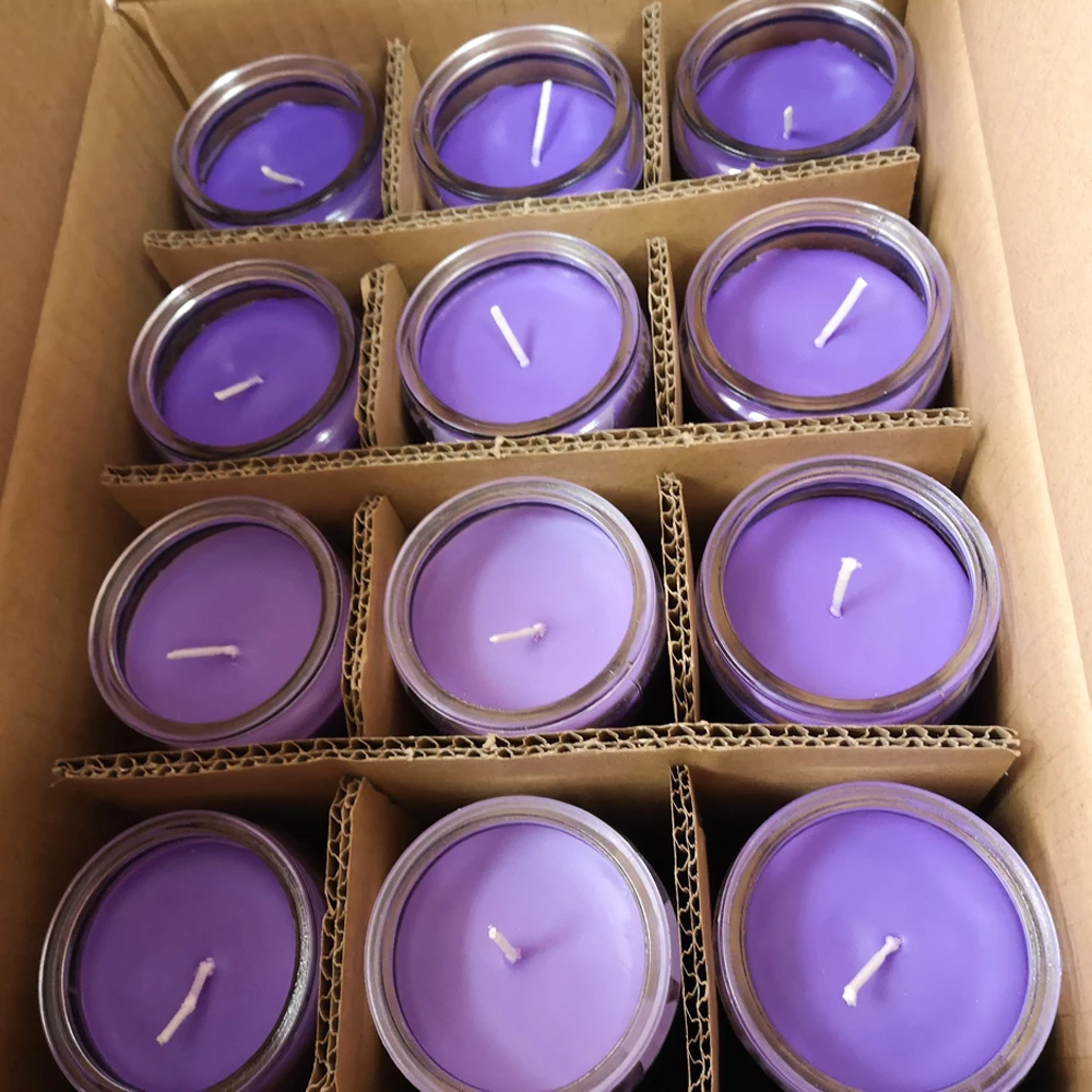 Scented Candles Printed  Popular 100% Natural Non-toxic Church Funeral Grave Memorial Spiritual 7 Days Prayer Religious Candle