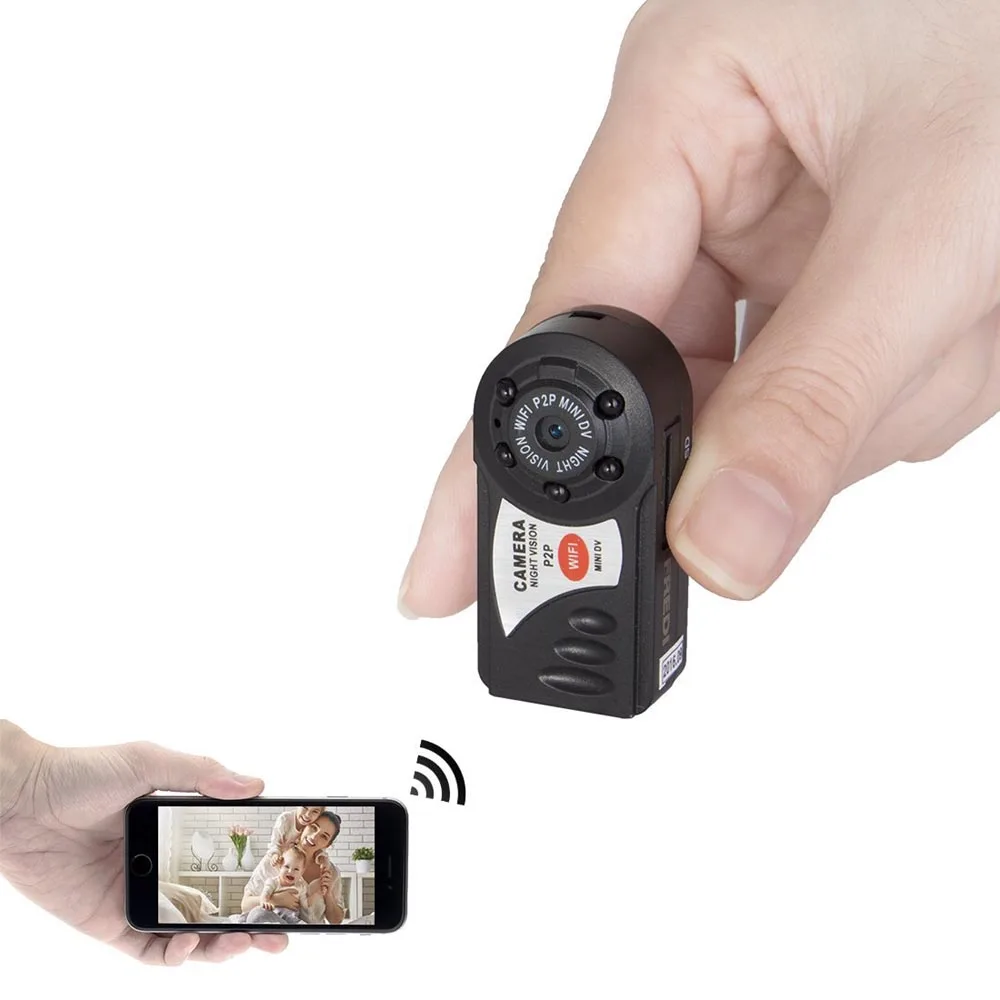  Миниатюрная Wi-Fi Скрытая камера Hd 720p дистанционное управление через приложение видео в реальном времени с аудио циклической записью беспроводная
