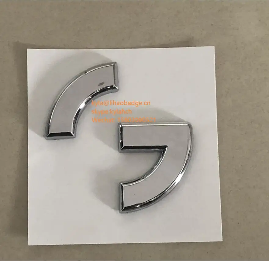 Custom ABS chrome emblem plastic sticker G La Villa badge