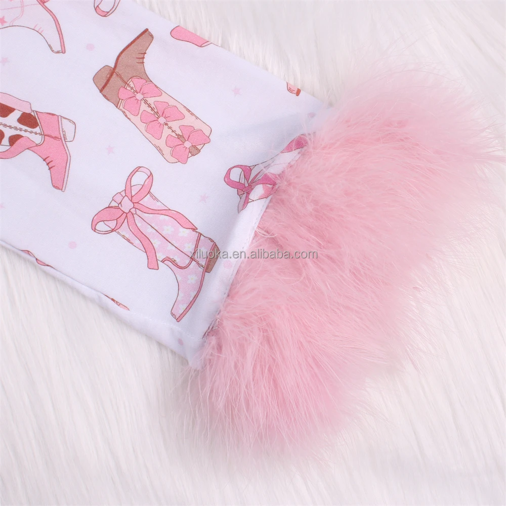 Custom Print Low Moq Bamboo Kids Clothes Family Matching Pajamas Long Sleeve Fall Winter Baby Girl Clothing Sets