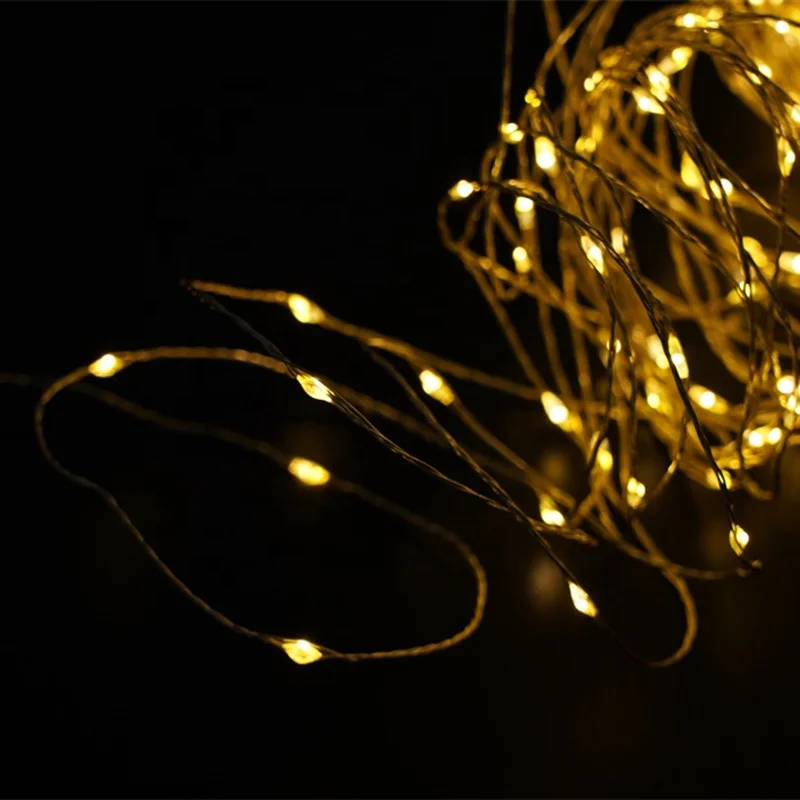 Декоративная гирлянда из медной проволоки 10 светодиодов батарея CR2032