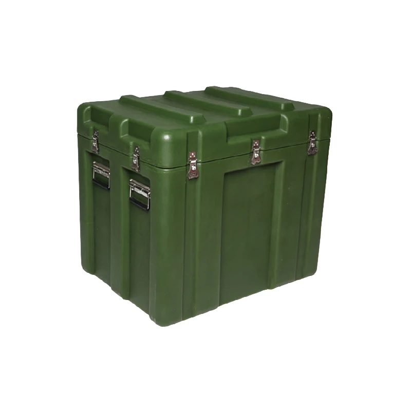 Hard rotomolded case handle plastic tool waterproof military transport box