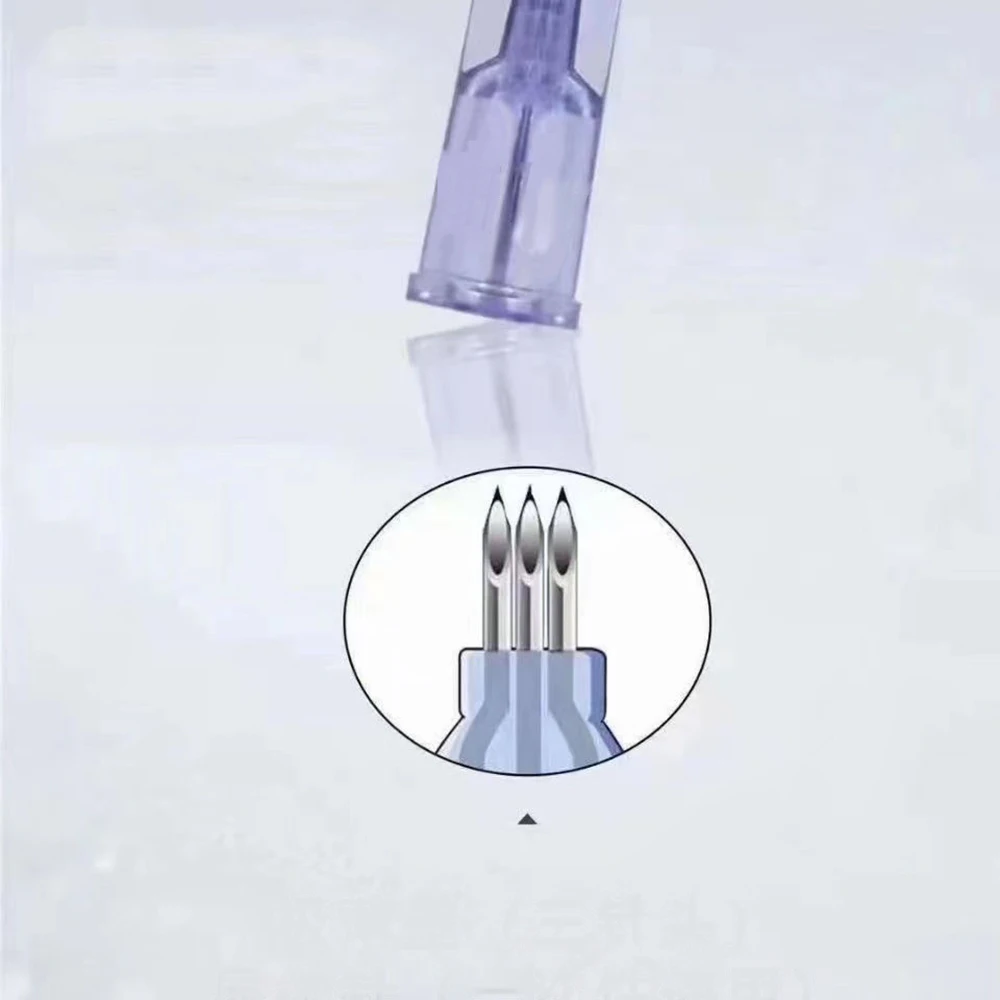 Nanosoft Microneedles Fillmed 3 pin Needle 34g 1.0mm 1.2mm 1.5mm Painless Needles