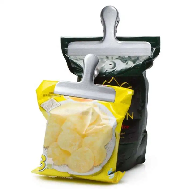 Portable New Kitchen Sealer Clamp Metal Tool Kitchen Accessories Clip Storage Snack Bag Clips