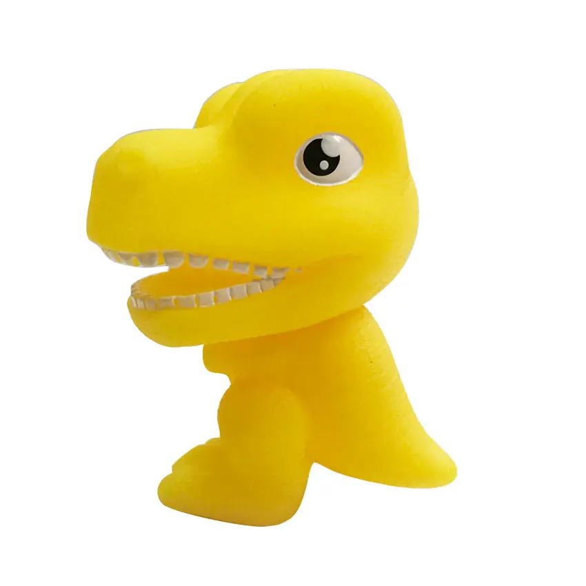New novelty vinyl material  head Moveable  fluo color Dinosaur mold toy