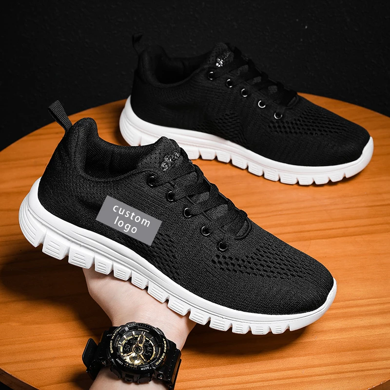 2021 Wholesale Custom breathable  Cushioning Soles  men sport shoes summer  mesh Sneakers