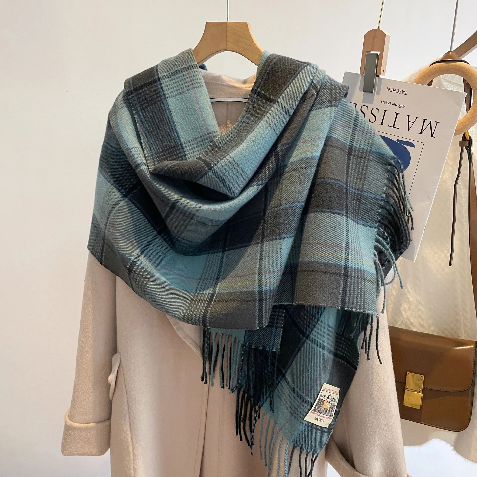 China Manufacturer Japanese And Korean Style All-Match Student Couple Men And Women Imitation Cashmere Winter Warm Shawl Scarf