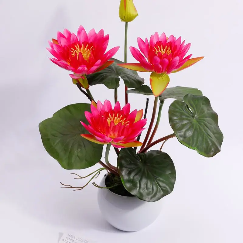 Wholesale Simulation Flower Artificial Real Touch Lotus Wedding Decoration Artificial Lotus For Decor