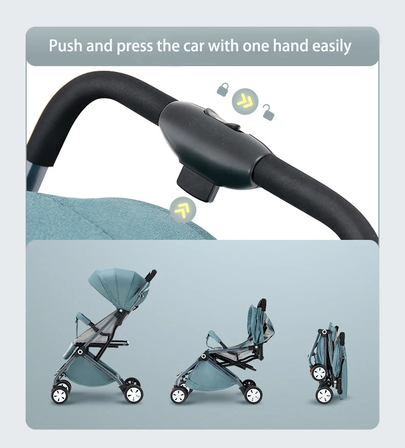 Wholesale Custom New Fashion 3 in 1 Baby Pushchair Lightweight Foldable Baby Pram Carrier Buggy Luxury Baby Strollers LOW MOQ